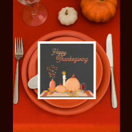 Custom Happy Thanksgiving Paper Napkins Serviette