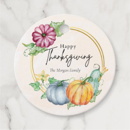 Custom Happy Thanksgiving Pumpkin Blume Frame Geschenkanhänger