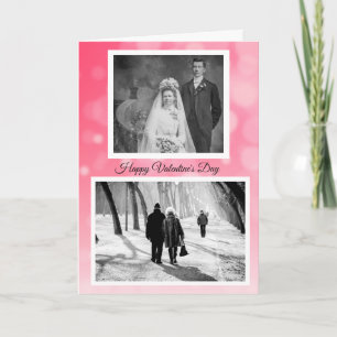 Custom Happy Valentine's Day Then and Now Fotos Karte