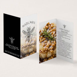 Custom hausgemachte Honey Hazelnut Baked Brie Reze Visitenkarten