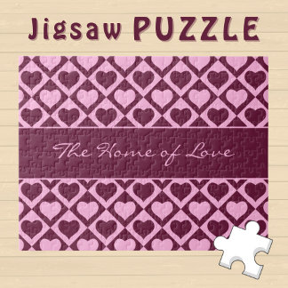 Custom Heart Checkerboard Pattern Bordeaux Pink - 