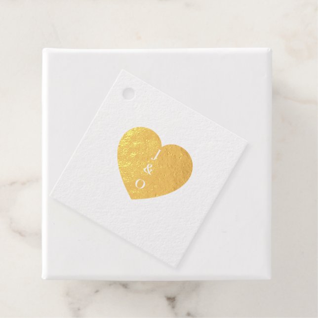 Custom Heart Couple Monogram Wedding Geschenkanhänger (Mit Box)