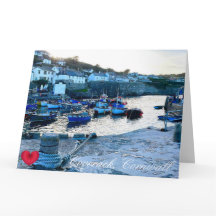 Custom Heart Coverack Hafen Dusk Cornwall Foto