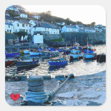 Custom Heart Coverack Hafen Dusk Cornwall Foto