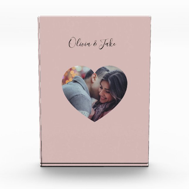 Custom Heart Foto Newlyweds Wedding-Geschenk (Vorderseite)