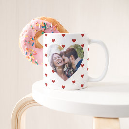Custom Heart Foto Tasse für Paare
