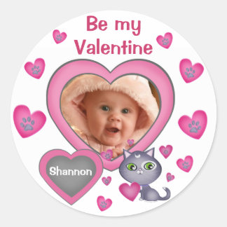 Custom Heart Foto Valentine's Day Stickers