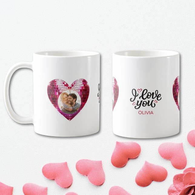 Custom Heart Foto Valentine's Day Tasse (Custom Heart Photo Valentine's Day Mug)