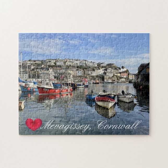 Custom Heart Mevagissey Fish Landing Quay Cornwall (Horizontal)