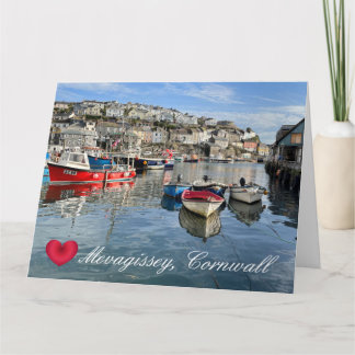 Custom Heart Mevagissey Fish Landing Quay Cornwall Karte