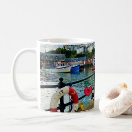 Custom Heart Mevagissey Hafen Lifebuoy Cornwall Kaffeetasse
