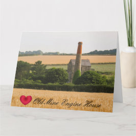 Custom Heart Old Mine Motor House Cornwall Foto Karte