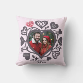 Custom Heart Photo Romantic  Kissen