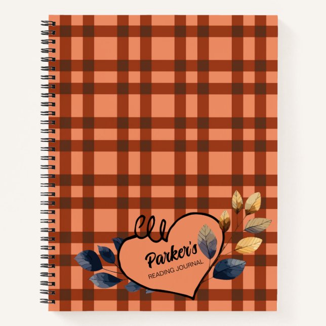 Custom Heart Reading Journal Notizbuch (Vorderseite)