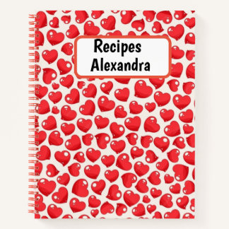 Custom Heart Spiral Notebook Notizbuch