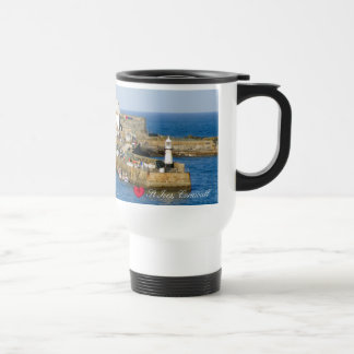 Custom Heart St Ives Harbour Pier Cornwall Foto Reisebecher