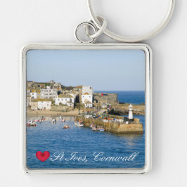 Custom Heart St Ives Harbour Pier Cornwall Foto Schlüsselanhänger