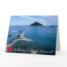 Custom Heart St Michaels Mount Cornwall mit Boote