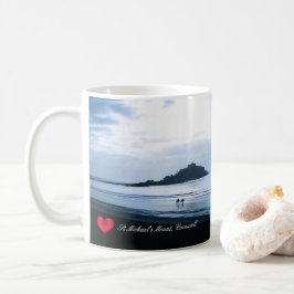 Custom Heart St Michaels Mount Cornwall + Pferde Kaffeetasse