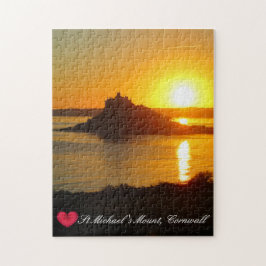 Custom Heart St Michaels Mount Cornwall Sunset