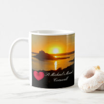 Custom Heart St Michaels Mount Cornwall Sunset