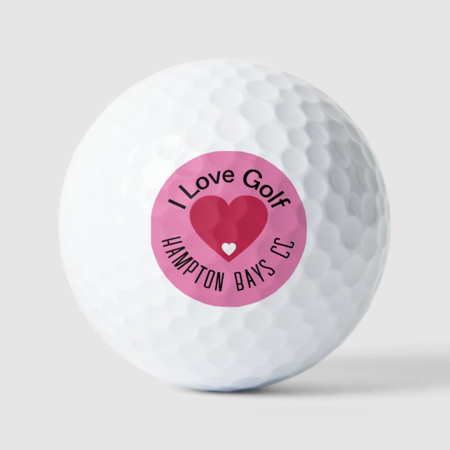 Custom "Heart Swing" Valentinstag Golf Ball (Vorderseite)