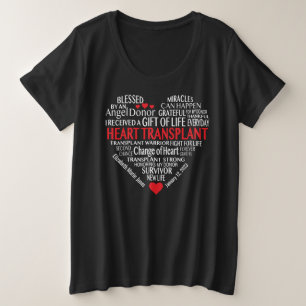 Custom Heart Transplantation Donition Plus Siz Große Größe T-Shirt