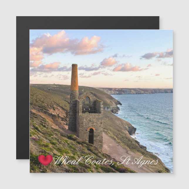 Custom Heart Wheart Coates St Agnes Cornwall Foto Magnetkarte (Vorne/Hinten)