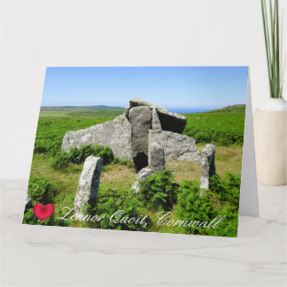 Custom Heart Zennor Quoit Megalith Foto Cornwall Karte