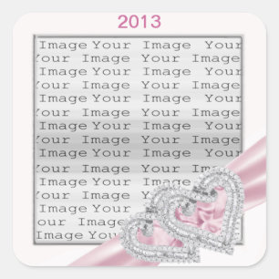 Custom Hearts Pastellfarben Rosa Band Stickers