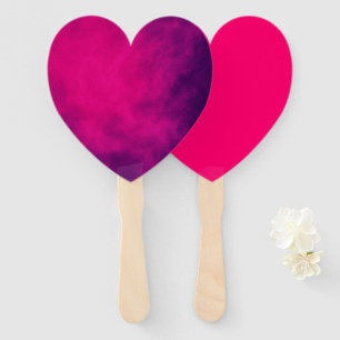 Custom Heftpaddel Fan - Neon Pink & Lila Fächer