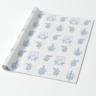 Custom Heilige Taufe Erste Kommunion Blumenkreuz Geschenkpapier