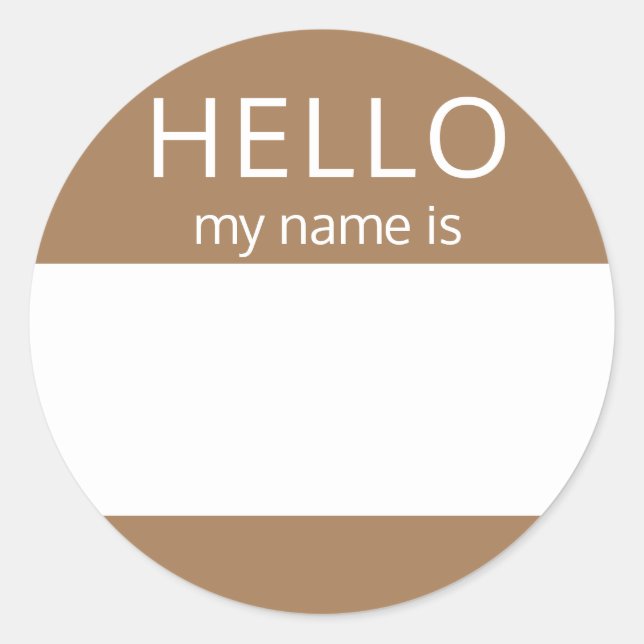 Custom HELLO Mein Name ist Aufkleber Abzeichen Lee (Vorderseite)