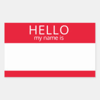 Custom HELLO Mein Name ist Aufkleber Abzeichen Lee
