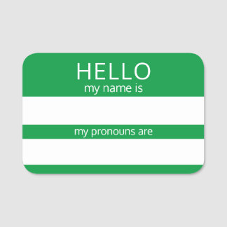 Custom HELLO Mein Name Pronouns ist Abzeichen Namensschild