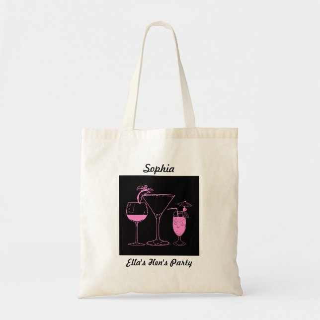 Custom Hens Party Tote Bag Tragetasche (Vorne)