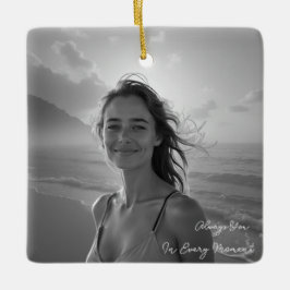 Custom Her Portrait – Simple Photo Gift for Her Keramikornament