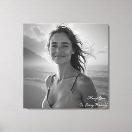 Custom Her Portrait – Simple Photo Gift for Her Leinwanddruck