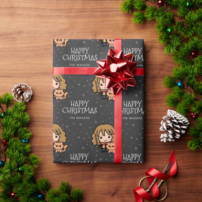 Custom Hermione Granger | Frohe Weihnachten Geschenkpapier (Feiertagsgeschenk)