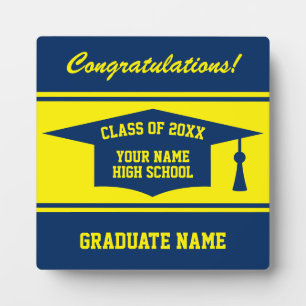 Custom High School Abschluss Class of 20XX Geschen Fotoplatte