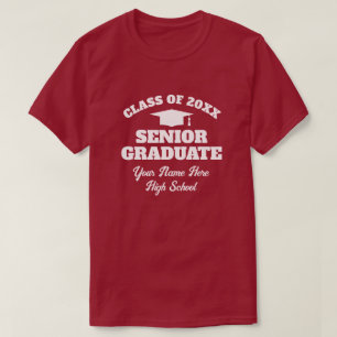 Custom High School Abschluss to Shirt for Senioren