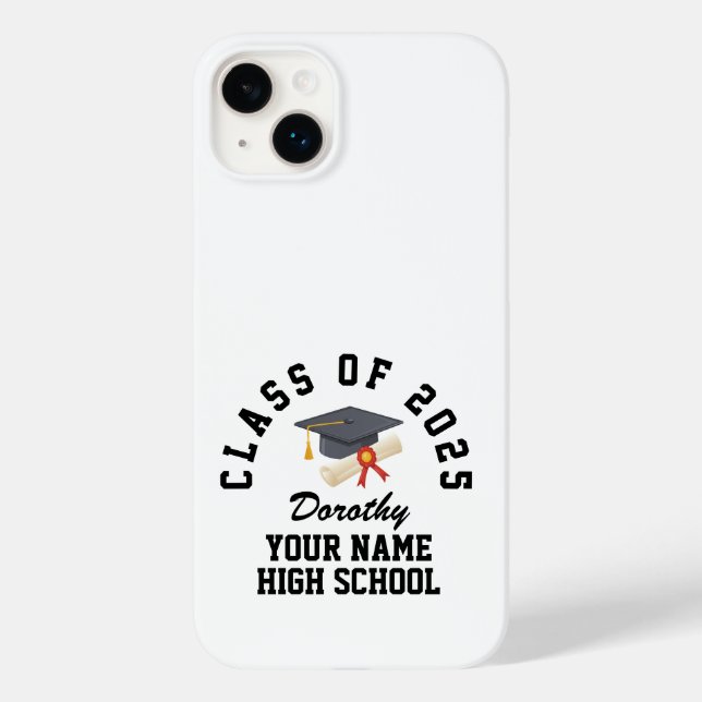 Custom High School Abschlussfeier Case-Mate iPhone 14 Plus Hülle (Rückseite)