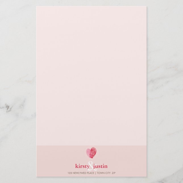 CUSTOM HINWEIS: niedliches modernes Fingerabdruck- Briefpapier (Vorderseite)