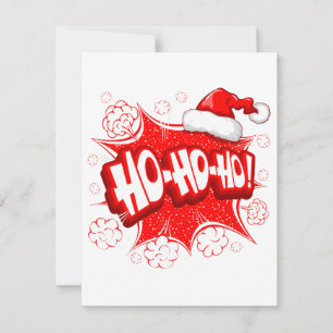 Custom Ho Ho Ho lustige Weihnachtsmannmütze Weihna Mitteilungskarte
