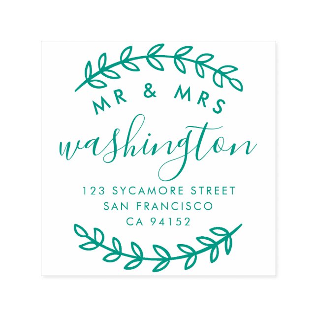 Custom Hochzeit | RÜCKSENDEADRESSE Permastempel (Design)