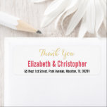 Custom Hochzeit Vielen Dank Rücksendeadresse Etike<br><div class="desc">Erstellen Sie Ihre eigene individuelle,  personalisierte,  einfache,  elegante und moderne Dankeschön Rückadressen-Label. Geben Sie einfach den Namen und die Anschrift der Braut & Bräutigam / Ehefrau & Ehemann ein. Elegant danke Ihnen Rücksendeadressen-Aufkleber für die Nutzung auf Hochzeit,  Heiratsjubiläum,  Geburtstag,  Brautparty,  Babydusche,  Ferien,  oder andere besondere Anlass verwandte Mailings.</div>