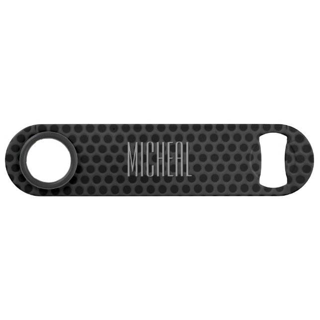 Custom Holey Black Metal Speed Flaschenöffner (Rückseite Horizontal)