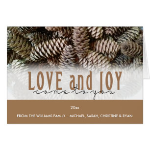Custom Holiday Liebe und Joy Pine Cone