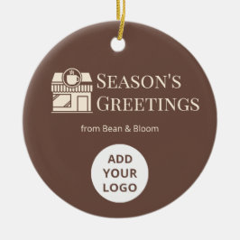 Custom Holiday Logo Ornament for Coffee Shops