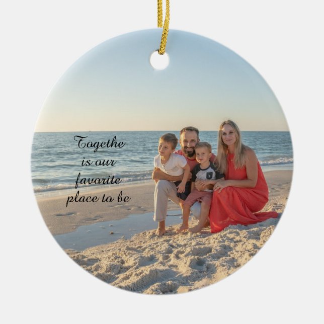 Custom Holiday Ornament – Family Photo Keepsake wi (Vorne)